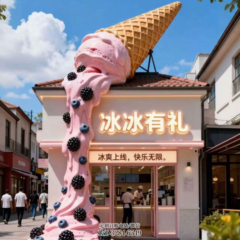 提供冰激凌雪糕门头雕塑