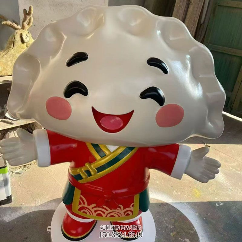 指用连锁店饺子雕塑主题