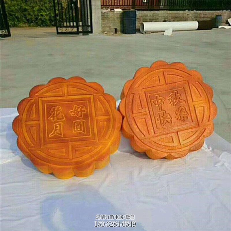 制造商迎门月饼雕塑形式