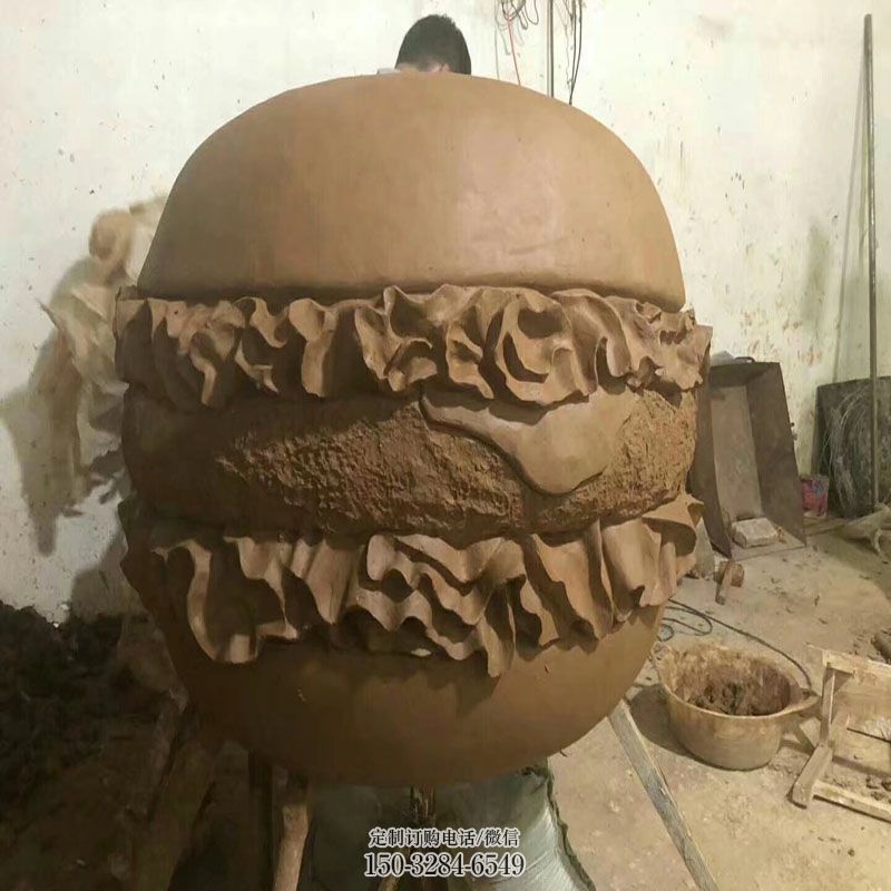 供给美食街汉堡雕塑元素
