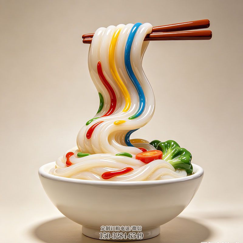 供给美食街米线雕塑元素