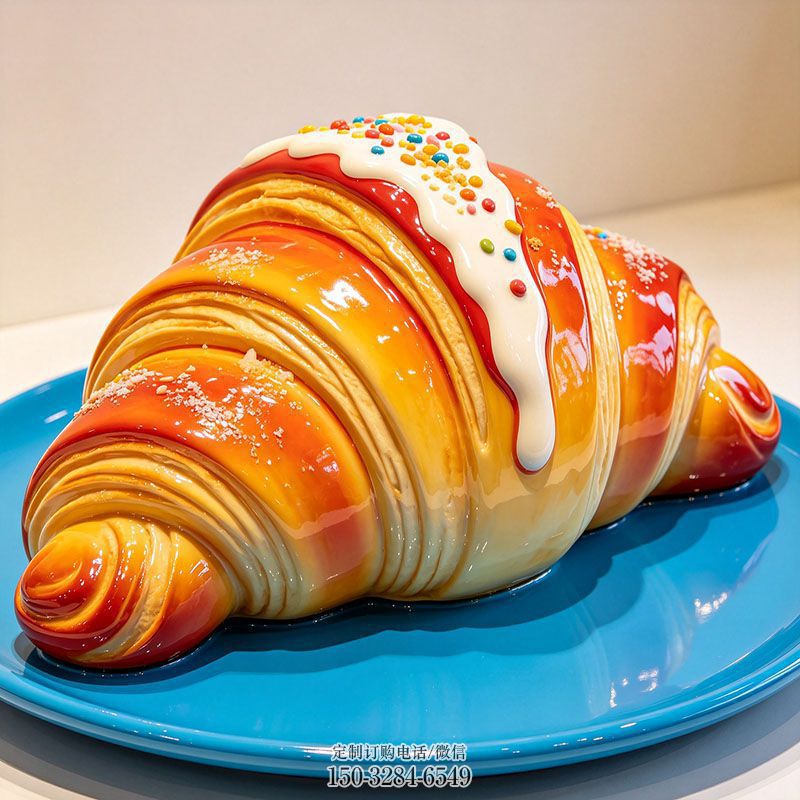 供给美食街牛角包雕塑元素