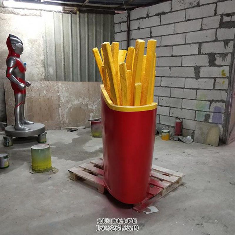 定做现代薯条雕塑景观