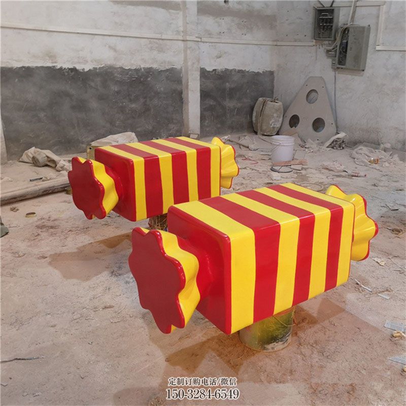 大型棒棒糖雕塑 锻造发光小品 房地产雕塑