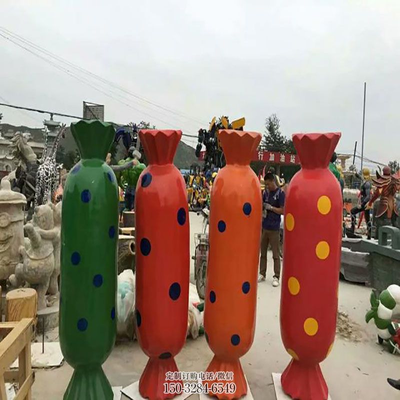 景观棒棒糖雕塑 彩绘剪纸小品 校园雕塑
