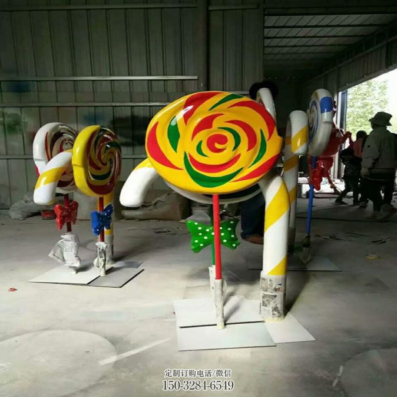 步行街糖果雕塑 游乐场景观小品 铸造雕塑